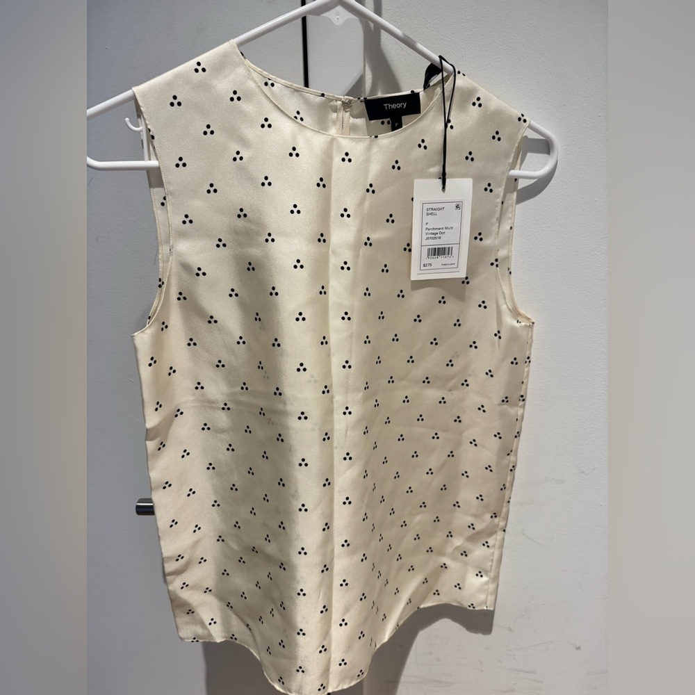 Theory Printed Silk Tank Size XS New with Tags